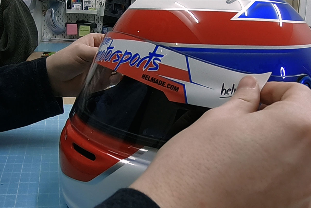 Helmade Visor Sticker Your Individual Sticker For Motorsport Helmets
